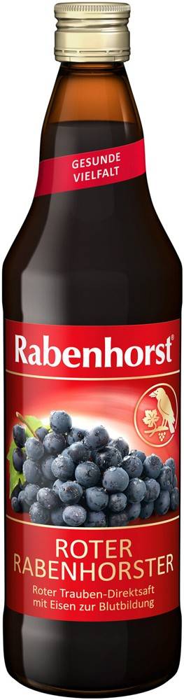 Suc de struguri rosii cu fier 750ml - Rabenhorst