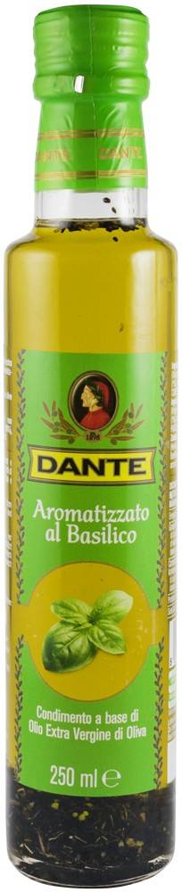 Ulei de masline extravirgin aromat cu busuioc, 250ml - Olio Dante