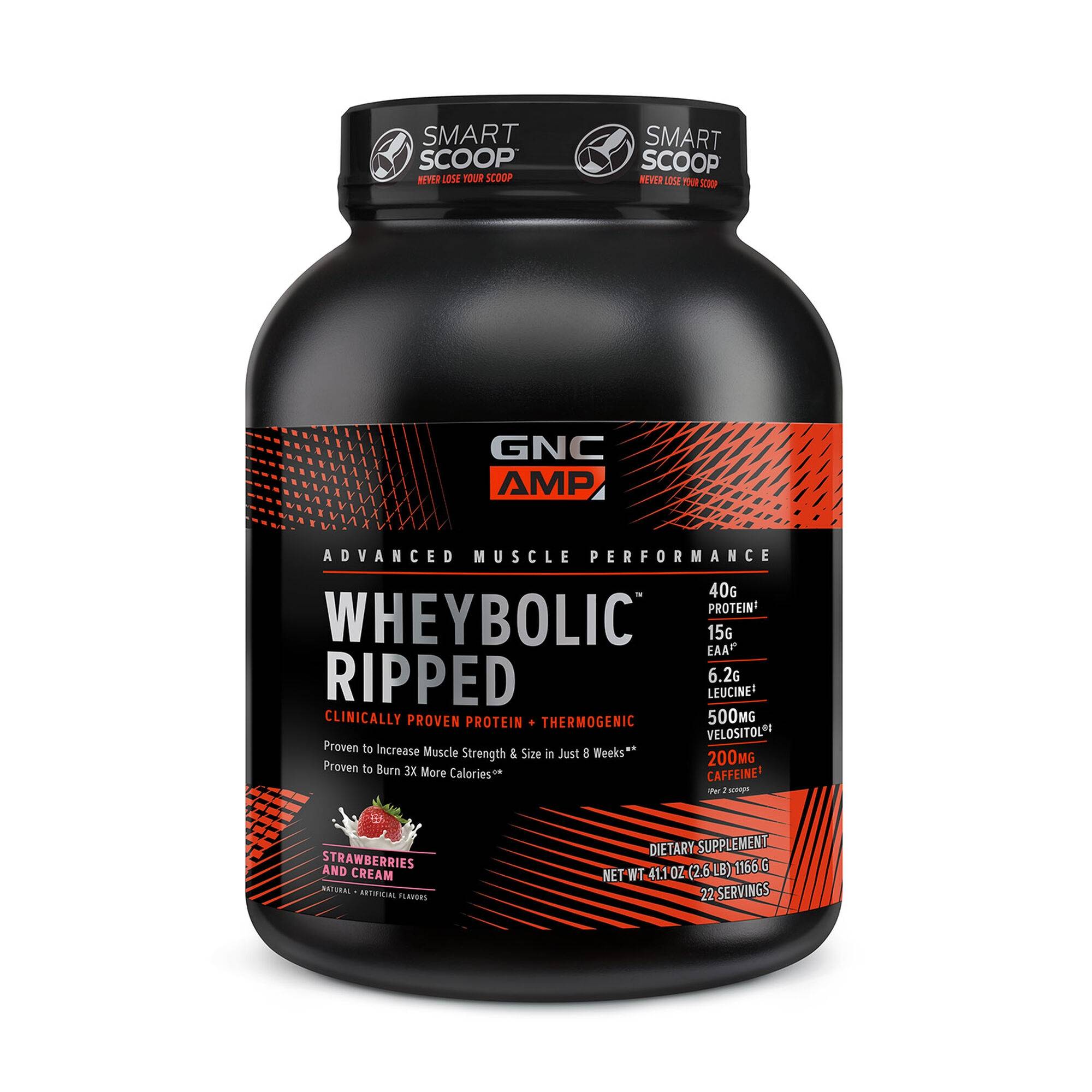 AMP Wheybolic Ripped, Proteina din Zer, cu Aroma de Capsuni, 1166g - GNC