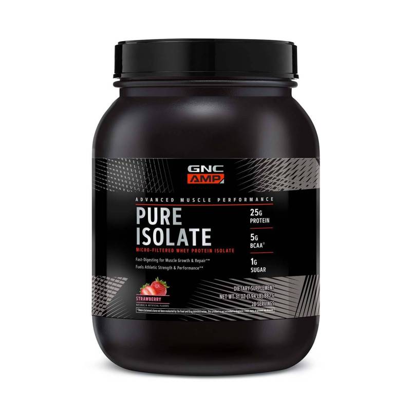 Amp Pure Isolate, Proteina Izolata Din Zer, Cu Aroma De Capsuni,