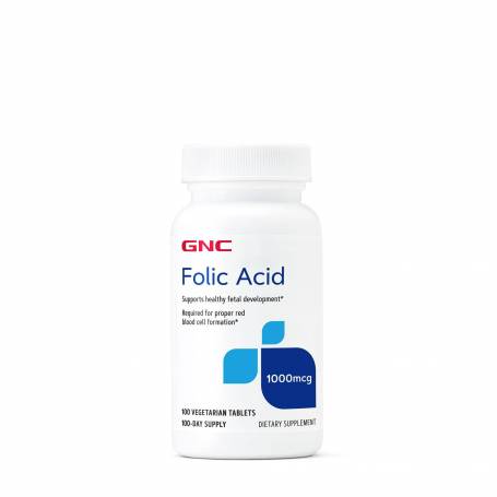 Acid Folic 1000 Mcg, 100 Tablete - GNC