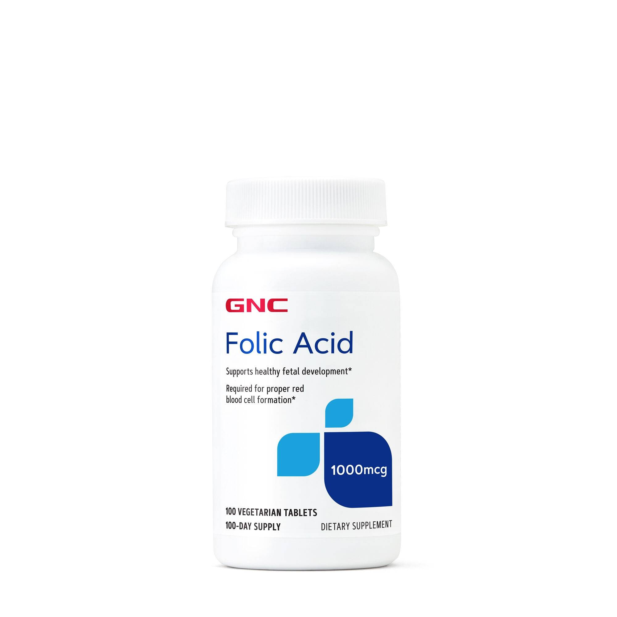 Acid Folic 1000 Mcg, 100 Tablete - GNC