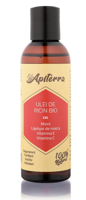 Ulei de ricin cu miere, laptisor de matca, vitamina C si E, 100ml - Apicola Pastoral Georgescu