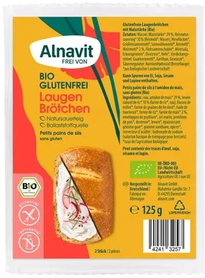 Mini baghete fara gluten, precoapte, eco-bio, 125g - Alnavit