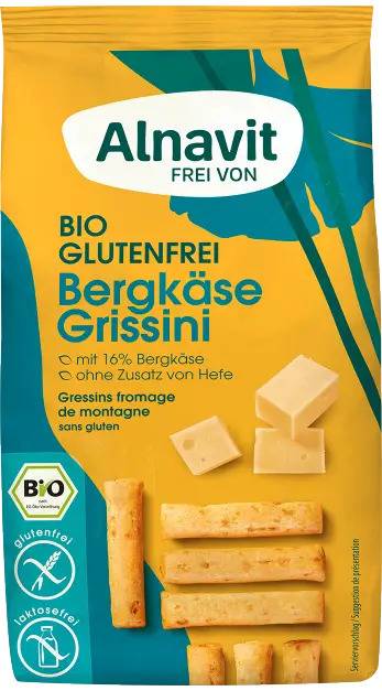 Grisine cu branza, fara gluten, eco-bio, 100g - Alnavit