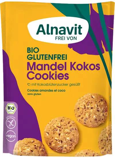 Biscuiti cu migdale si cocos, fara gluten, eco-bio, 125g - Alnavit