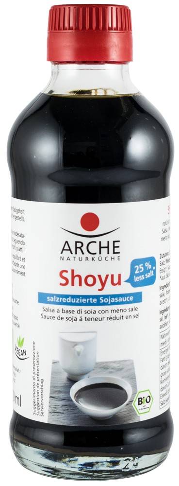 Sos de soia Shoyu, 25% mai putina sare ,250ml - Arche