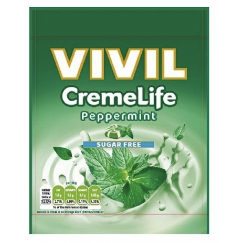 Bomboane cu aroma de vanilie si menta fara zaharuri Creme Life