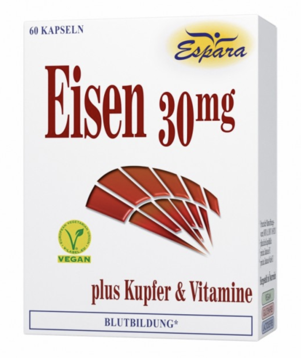 Eisen 30mg, 60cps - Espara