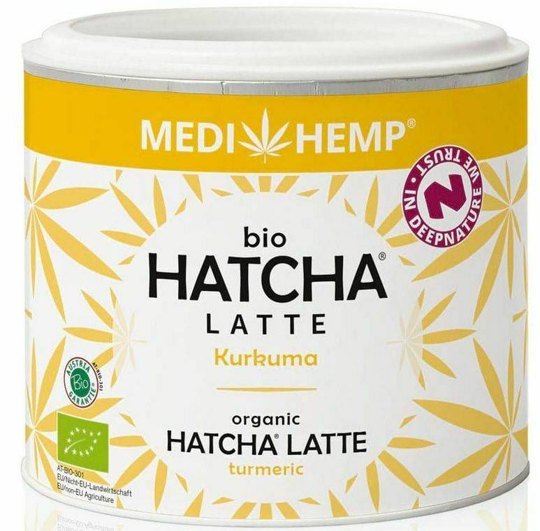 Hatcha latte cu turmeric, eco-bio, 45g Medihemp