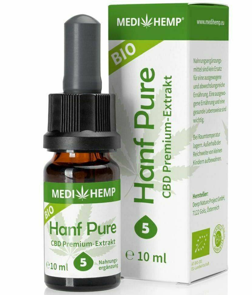 Hemp Pure 5% CBD, eco-bio, 10ml, Medihemp