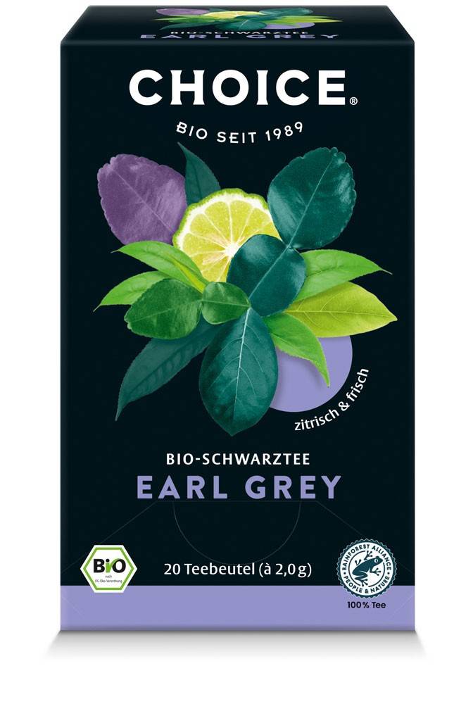 Ceai negru Earl Grey Eco-Bio 20 pliculete - Choice