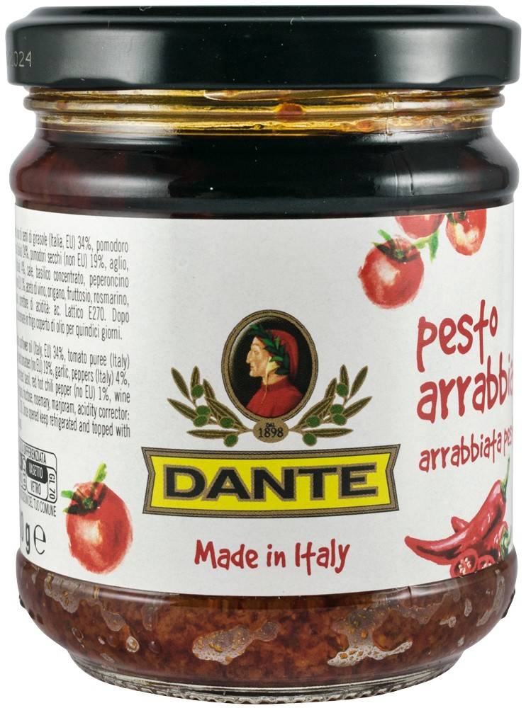 Sos pesto Arrabbiata, eco-bio, 180 g, Dante