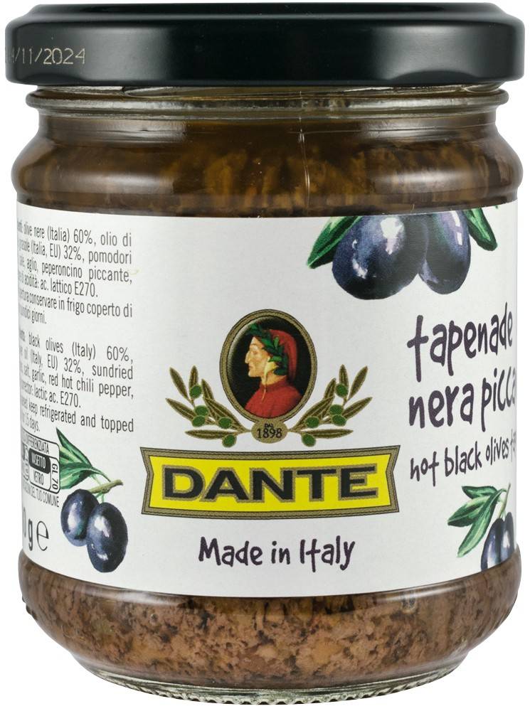 Pasta de masline picanta, eco-bio, 180 g, Dante