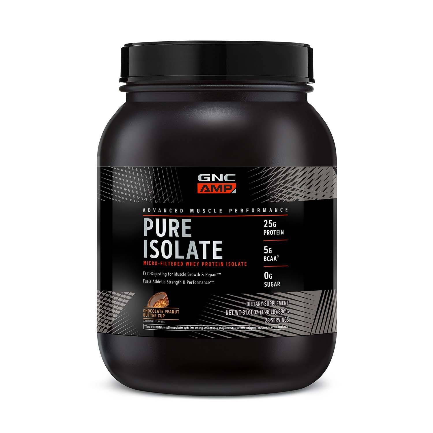 Proteina Izolata Din Zer Cu Aroma De Ciocolata Si Unt De Arahide, Pure Isolate 896g - GNC