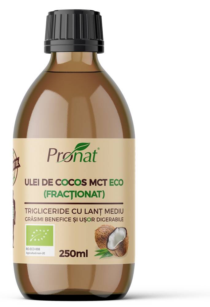 Ulei de cocos MCT, eco-bio, 250 ml, Pronat