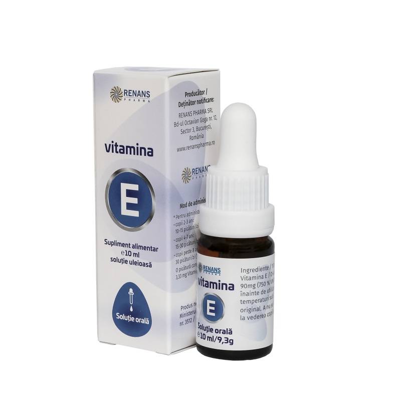 VITAMINA E, solutie orala 10ml, RENANS PHARMA