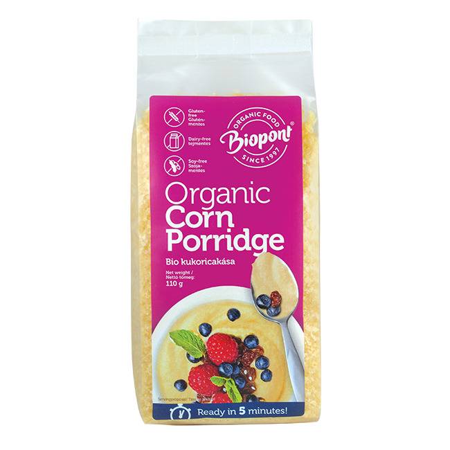 Porridge din porumb, fara gluten, eco-bio, 110g, Biopont