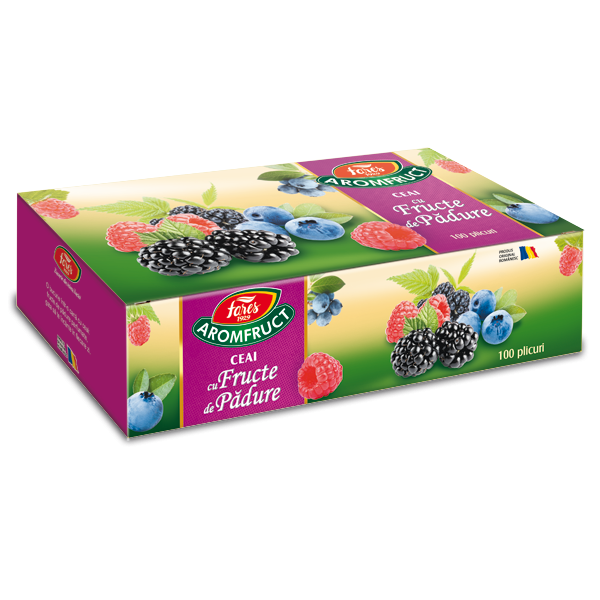 Aromfruct ceai cu fructe de padure, 100 plicuri, Fares