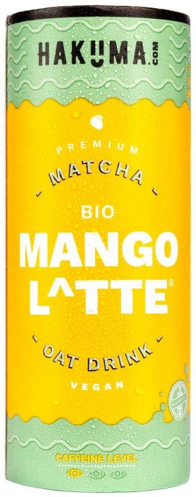 Caffee Latte cu matcha și mango, eco-bio, 235ml - Hakuma