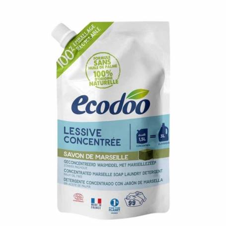 Detergent lichid de rufe ultraconcentrat cu sapun de Marsilia Eco-Bio 1.5L - Ecodoo