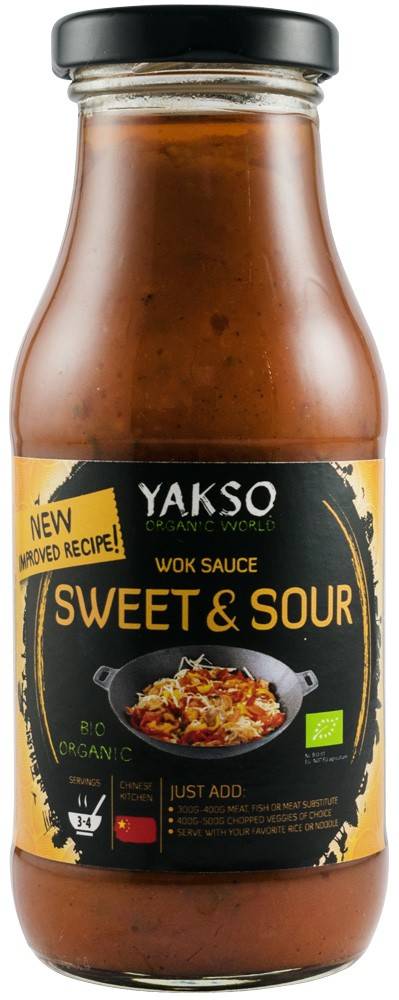 Sos pentru wok, dulce-acrisor, eco-bio, 240ml - Yakso