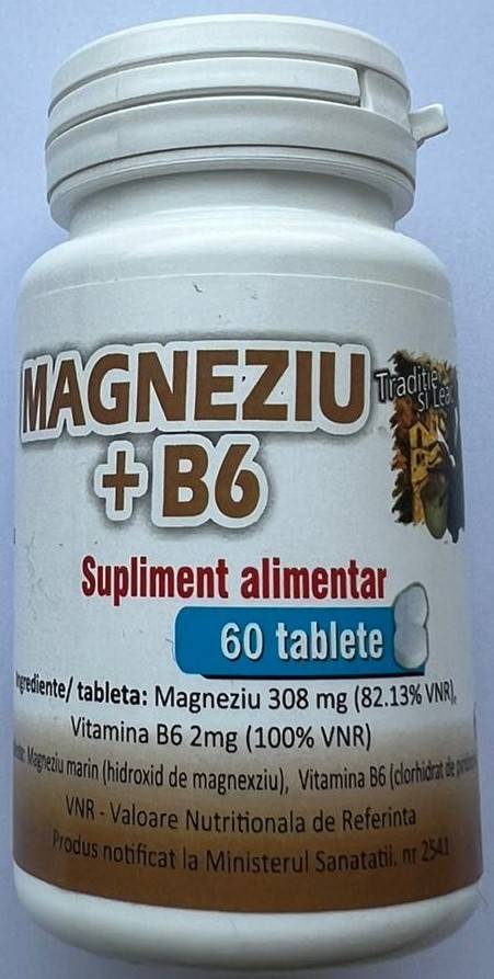 Magneziu + B6, 60 tablete - Herbs