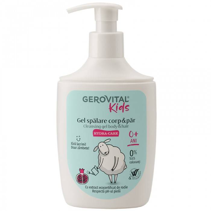 Gel spalare pentru corp si par, Hydra - Care, 300ml, Gerovital Kids