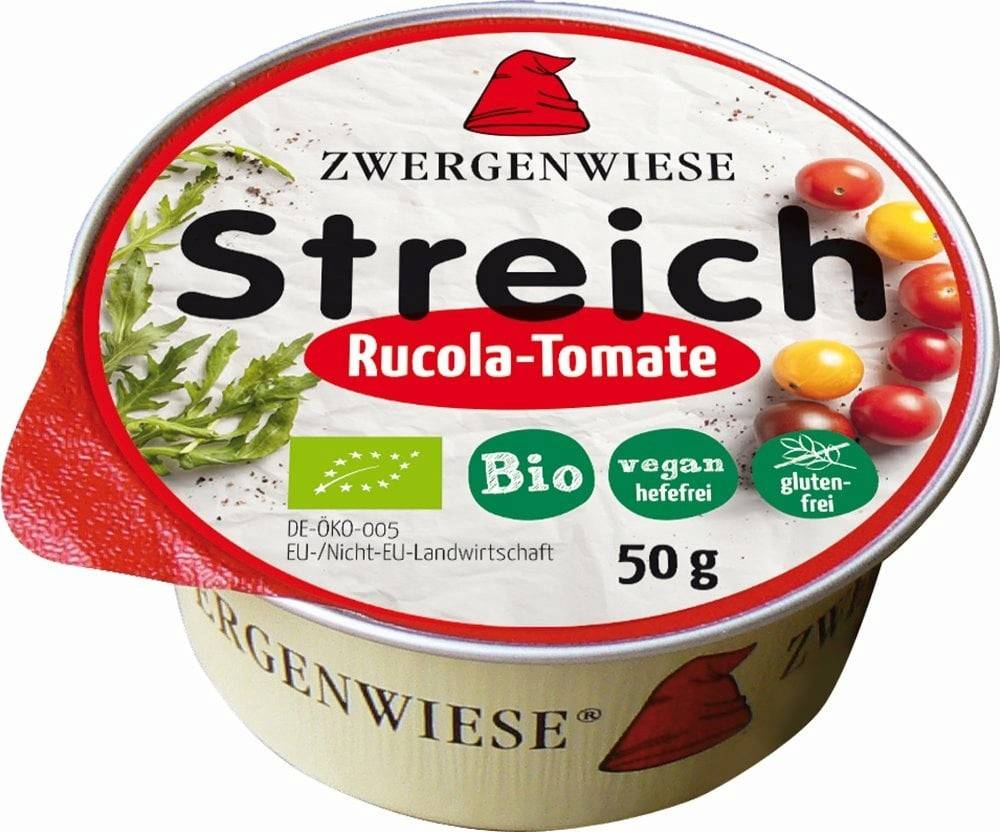 Crema tartinabila vegetala cu rosii si rucola Eco-Bio 50g - Zwergenwiese