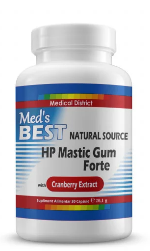 HP Mastic Gum Forte cu Cranberry Extract 500 mg, 30 cps - MED\'S BEST