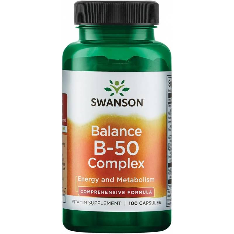 Balance B-50, Complex de Vitamina B, 100 capsule, Swanson