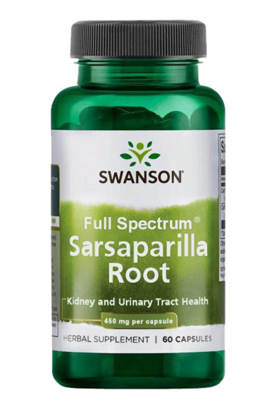 Sarsaparilla Root (Sanatatea tractului urinar) 450 mg, 60 cps - Swanson