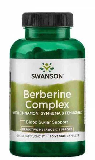 Berberine Complex With Cinnamon, Gymnema and Fenugreek 90 cps - Swanson