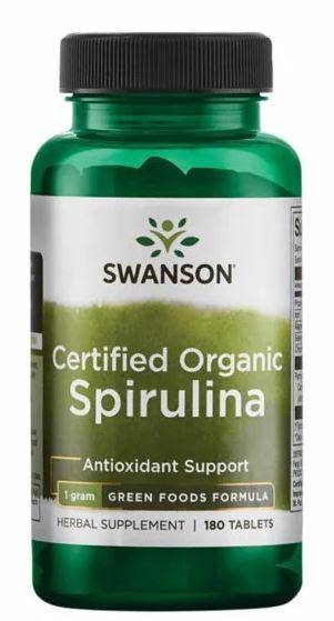 Spirulina Organica 500mg, 180 tablete - Swanson