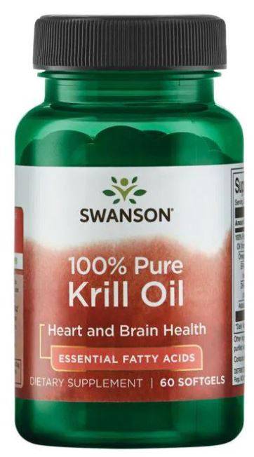 Krill Oil 100% Pure 500mg, 60 softgels - Swanson