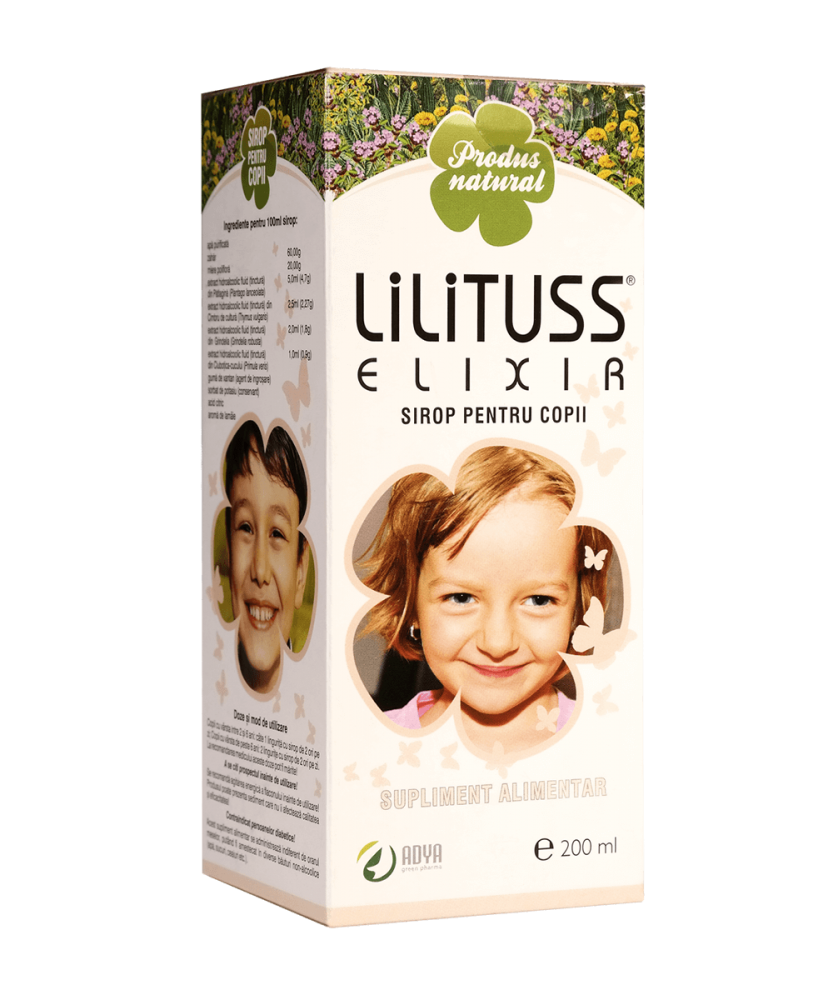 Lilituss Elixir Sirop Pentru Copii, 200 ml, Adya Green Pharma