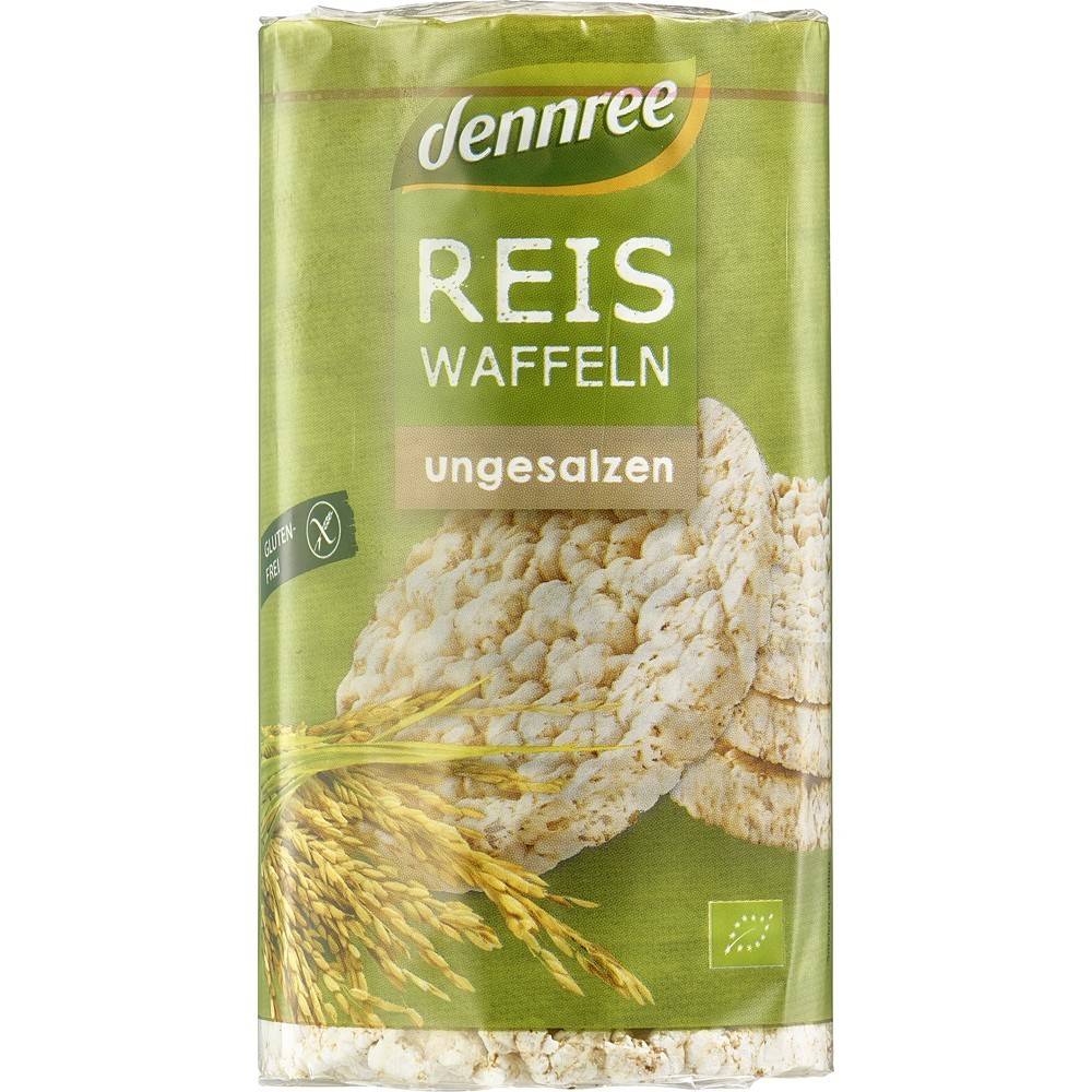 Rondele din orez expandat fara sare, eco-bio, fara gluten, 100 g, Dennree