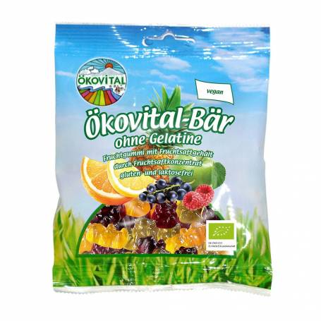 Jeleuri de fructe ursuleti, fara gelatina, eco-bio, 80 g, Okovital