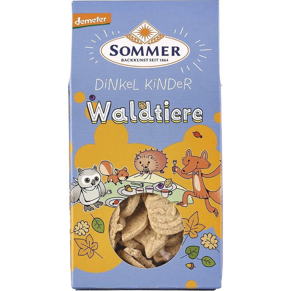 Biscuiti animalute din spelta, pentru copii, eco-bio, 150 g, Sommer-co