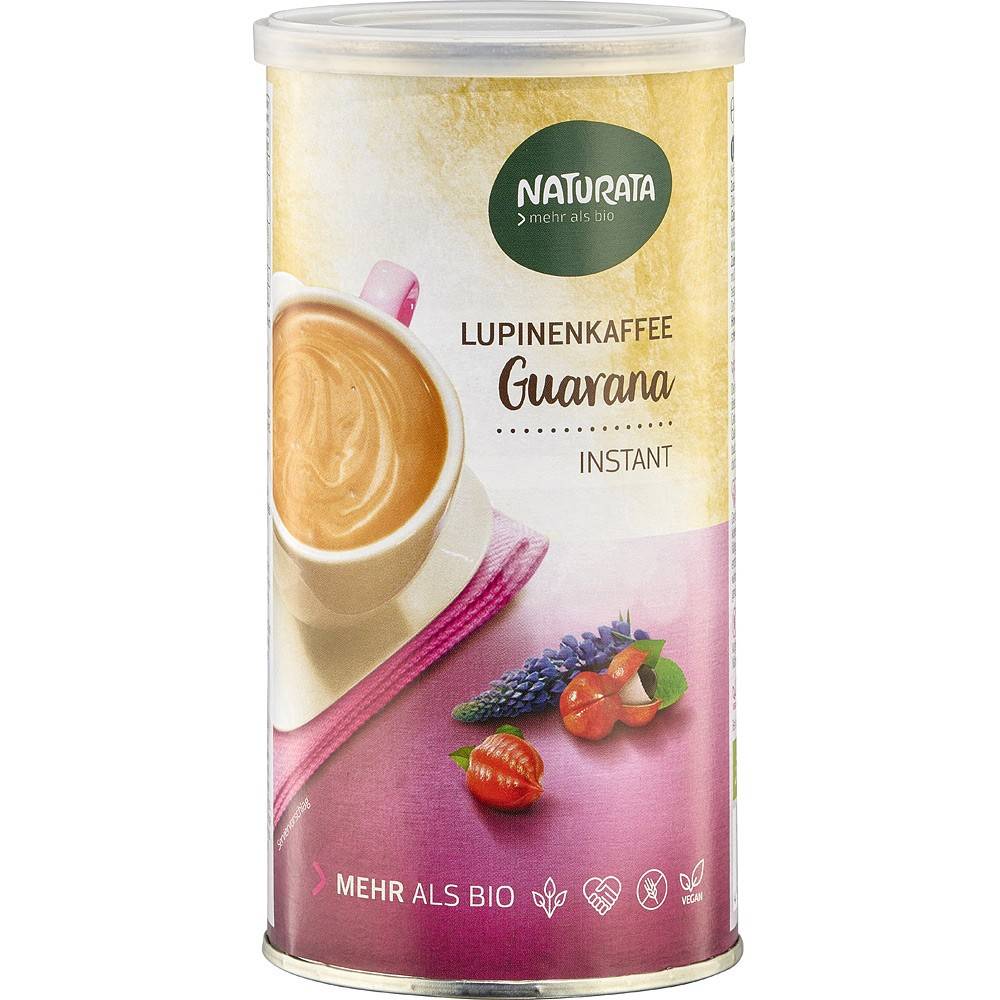 Inlocuitor instant de cafea cu lupin si guarana, fara gluten, eco-bio, 150 g, Naturata