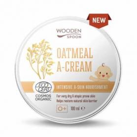 Crema calmanta cu ovaz coloidal pentru copii si bebelusi, eco-bio, 100ml, Wooden Spoon