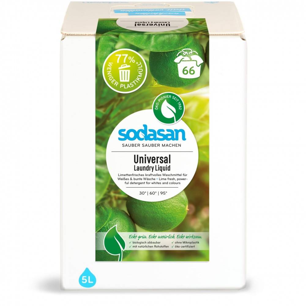 Detergent lichid universal cu lime, eco-bio, 5 L, Sodasan