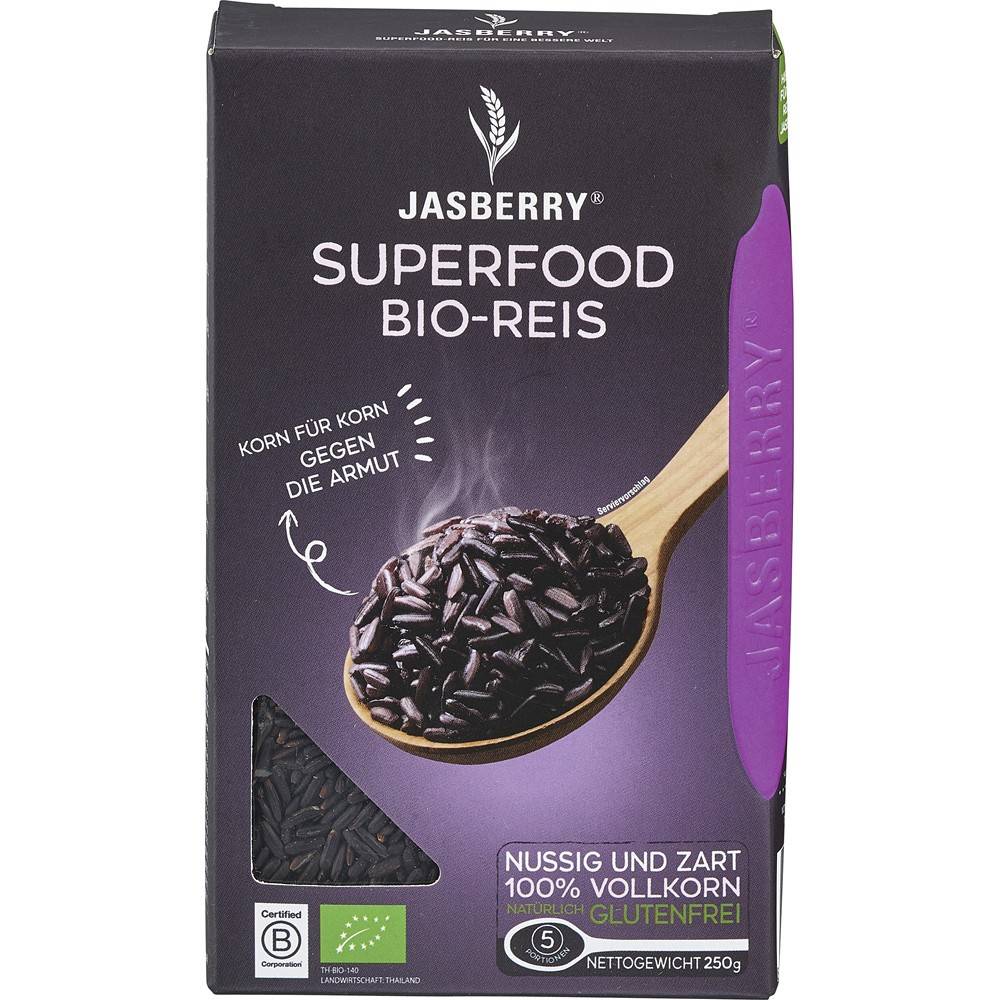 Orez integral, eco-bio, 250 g, Jasberry