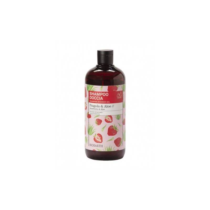 Sampon si gel de dus cu capsuni si aloe, 500 ml, Family Bioearth