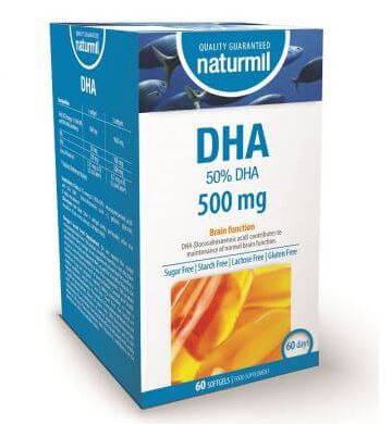 DHA 50% 500 mg 60, 60cps - Naturmil