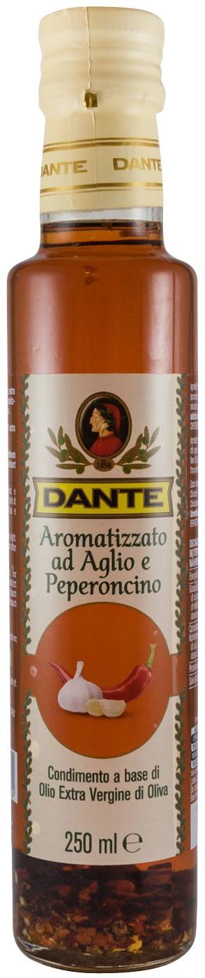 Ulei de masline extravirgin aromat cu usturoi si chili 250ml - Olio Dante