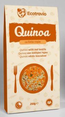 Quinoa cu linte rosie 250g - Ecotravio