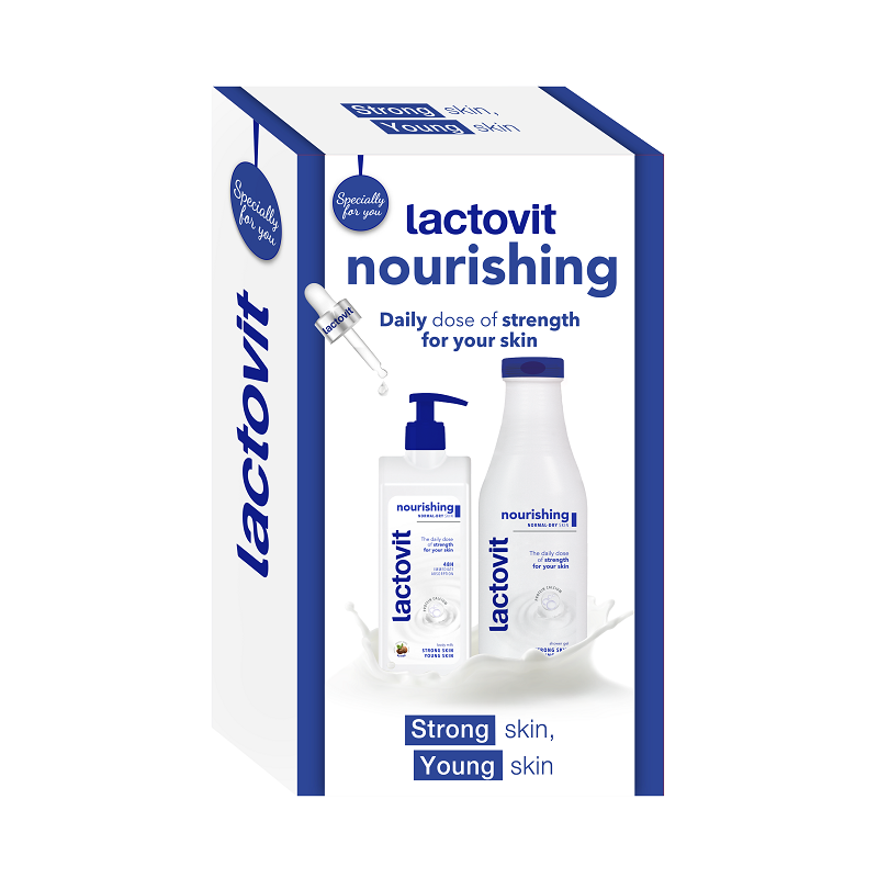 Set cadou Gel de Dus 600ml si Lapte de Corp 400ml - Lactovit