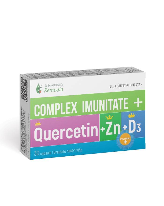 Complex Imunitate Quercetin+Zn+D3, 30cpr - Remedia