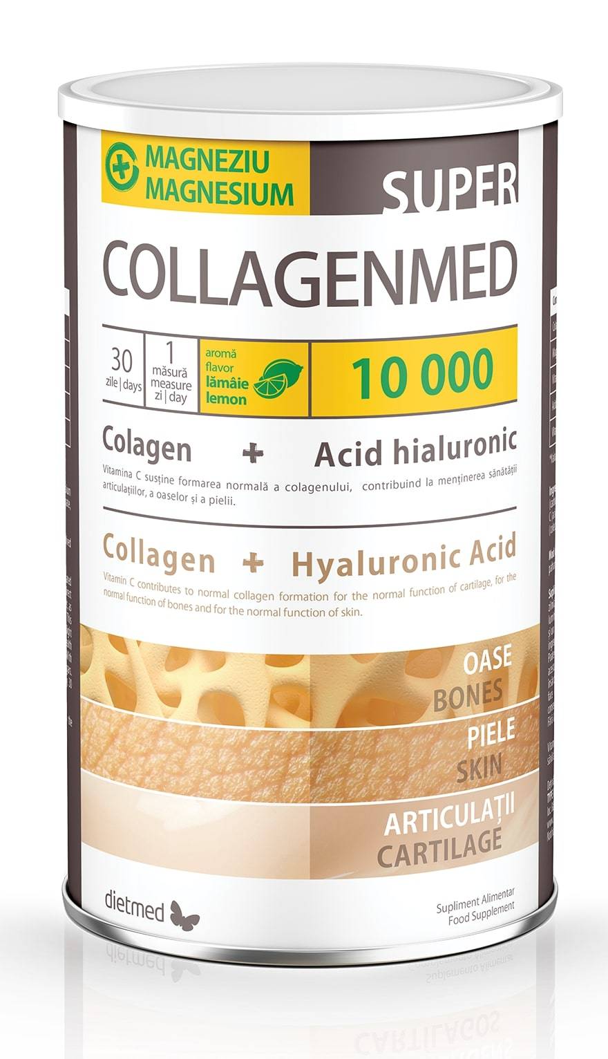 Collagenmed Super 10000 - Colagen cu Magneziu, 450 g, Type Nature